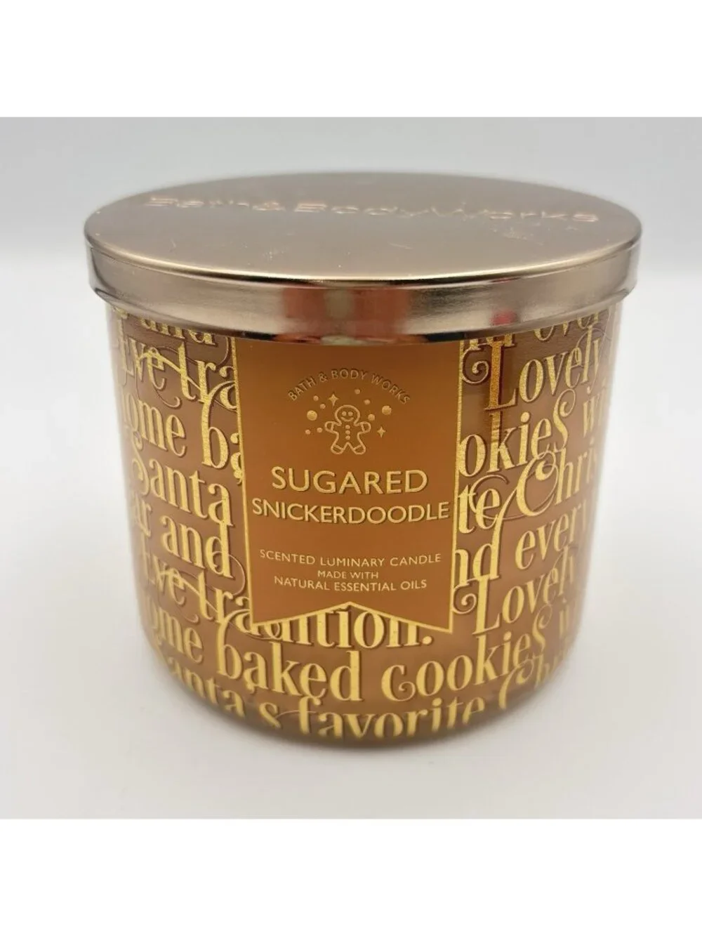 Bath & Body Works Sugared Snickerdoodle 3 Wick Candle 14.5 oz Merry Christmas